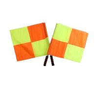 Mikinona Drapeaux D’arbitre De Football 2 Pièces En Polyester Léger Poignée Antidérapante Ergonomique, Drapeaux De Signalisation Manuelle Pour Arbitrage Et Compétition Sportive
