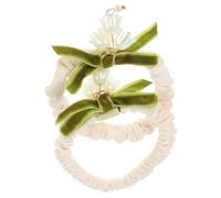 Mikinona Élastiques à Cheveux à Fleurs Fixent la Queue de Cheval 2pcs en Plastique et Tissu Peuvent Se Porter en Bracelet Accessoire Coiffure pour Femmes et Filles pour Anniversaires