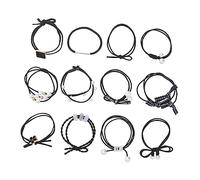 Mikinona Élastiques Cheveux Nylon Anneau Pour Fille Élastique Bandeau Corde Femmes Coffret Cadeau Noir Lot