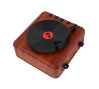 Mikinona Enceinte sans Fil Vintage Forme de Disque Vinyle Mini Phonographe pour Cuisine et Bureau Haut-Parleur Portable à Connexion sans Fil Design Créatif et Décoration Rétro