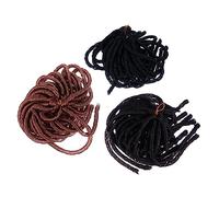 Mikinona Ensemble de perruques africaines élégantes 3 pièces longues tresses sans odeur ajustement confortable
