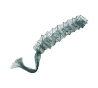 Mikinona Épuisette de Pêche Pliable 2,4 M 11 Sections 8 Trous en Nylon Résistant, Filet Multicouche pour Crevettes et Crabes, Filet Portable de Capture pour Activités de Pêche en Extérieur