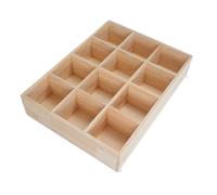 Mikinona Étagère en Bois compartimentée Style Rustique 12 niches murales pour Collecte et Organisation multiusage en Atelier et Cuisine