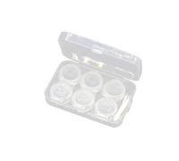 Mikinona Étui à Lentilles Transparent 3 Pièces Conteneur Portable pour Lentilles avec Pince à Épiler et Ventouse pour Voyage et Maison Matériau sans Danger pour Vos Yeux