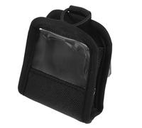 Mikinona Étui de Transport Rigide Antichoc pour Émetteur et Récepteur sans Fil de Guitare, Pochette Noire à Fermeture Auto-agrippante avec Clip Ceinture, Paquet de Rangement Compact