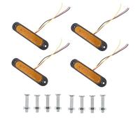 Mikinona Feux Latéraux Led 27led Jaunes 4 Pcs Alimentation 10-30v Pour Camion Remorque Suv Utilitaire, Feux De De Voiture Fonction Clignotant Arrêt Sécurité Routière