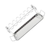 Mikinona Grille à Griller Poulet et Ailes pour Barbecue et Four, Support INOX 14 Fentes avec Bac Récupérateur de Graisse, Cuisson Uniforme et Polyvalente, Outil Rôtissoire et Solide