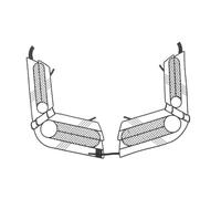 Mikinona Grille de Protection Arrière pour Vélo en Filet Noir, 40 X 10,5 X 2 CM, Protège-Roue Arrière et Vêtements, Accessoire Sécurité Vélo Urbain, Résistant aux Intempéries, Installation