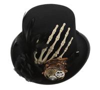 Mikinona Haut de Forme Steampunk Femme Unique Accessoire Gothique pour Halloween Cosplay Fête et Représentation Théâtrale