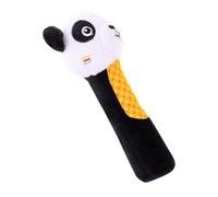 Mikinona Hochet en Peluche pour Bébé en Coton Noir, Design Mini Mignon Animaux Dessin Animé, Stimule la Reconnaissance des Couleurs pour Garçons et Filles
