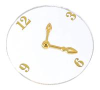 Mikinona Horloge Murale Miniature en Acrylique Ronde, Modèle Décoratif pour Maison de Poupée, Petite Horloge Murale Légère et Résistante, Ornement Miniature pour Décor de Mini Maison