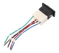 Mikinona Interrupteur Momentané en Verre à 5 Broches pour Lève-vitre Électrique de Voiture avec Faisceau de Câblage et Témoin Lumineux Rouge, Commande Montée/descente, Remplacement