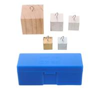 Mikinona Jeu de Cubes de Densité en Cuivre, Aluminium, Fer et Bois - Kit Pédagogique Scientifique Blocs Carrés Usinés pour Mesure Précise de Masse et Volume - Ensemble 1 Boîte pour
