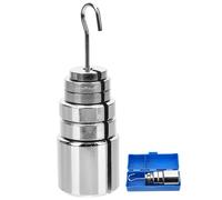 Mikinona Jeu de Masses Métalliques à Fentes 350G Support et Boîte Ensemble de Poids de Maintien en Métal pour Expériences de Physique Scolaire et Laboratoire Masses à Fentes Précises