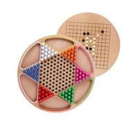 Mikinona Jeu de Société Bois Naturel Gobang et Dames Chinoises Éducatif pour Garçon Fille Plateau Poli Main Intellectuel pour Bureau et Famille Cadeau Ludique et Résistant