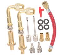 Mikinona Kit Adaptateur Valve Pneu avec Aiguille et Tube Dextension Connecteur de Gonflage pour Ballons Balles et Pneus de Accessoires de Gonflage Polyvalents