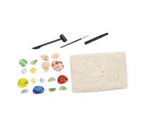 Mikinona Kit Archéologie Garçon Fille Jeu de Fouille DIY Émulées Scientifique Éducatif pour Garçons Filles Apprenant la Science et de Gemmes