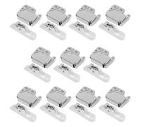 Mikinona Kit de 10 loquets à galet métalliques pour portes coulissantes, avec ressort de rappel automatique, pour placards, garde-manger et portes intérieures.