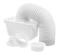 Mikinona Kit de Conduit de Sécheuse Connecteur pour Condenseur Seche Linge, Tuyau Souple Découpable en Plastique Blanc Fonction Collecte de Peluches et d'Eau