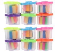 Mikinona Kit de Pâte à Modeler Colorée 12 Pcs pour Garçon et Filles Argile Polymère Légère et Non Loisirs Créatifs DIY Présent Anniversaire Fille Garçon Jeu Couleur Aléatoire