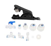 Mikinona Kit de Raccordement Tuyau Alimentation Eau Blanc pour Machine à Glaçons et Cafetière, Matériau Pom, Connexion Sécurisée et Opération Simple, 1 Set Adapté