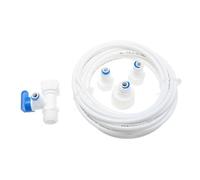 Mikinona Kit de Tuyau d'Eau pour Machine à Glaçons 5M Raccords Solide Adaptateur Pratique pour Installation Facile Compatible Réfrigérateur Raccords de Conduite d'Eau