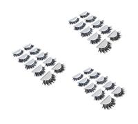 Mikinona Kit D'extension De Faux 3 Paires Naturels Croisés Denses Sans Pour Les Yeux Confortables À Porter 5 Paires X 3