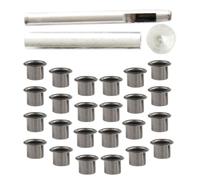 Mikinona Kit Œillets Métalliques 6 MM 1 Set en Fer avec Outil de Pose pour Travaux du Cuir, Bricolage Ceinture, Chaussures et Loisirs Créatifs, Réparation Œillets Bottes