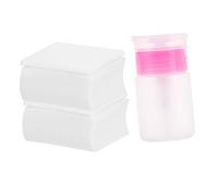 Mikinona Lingettes Pour Ongles Et Dissolvant Pour Vernis à Ongles 501 Pièces Épaisses Non Pelucheuses Avec Flacon Pompe 180 Ml Rose Pour Usage Domestique Et Salon