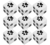 Mikinona Lot de 10 Dés en Résine 16 MM à Motif Patte D’Ours Accessoires de Jeu de Société Dés de Plateau Compacts pour Jeux de Hasard et Divertissement à Domicile Fête