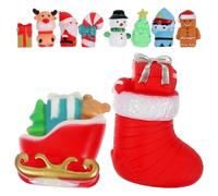 Mikinona Lot de 10 Marionnettes à Doigts de Noël en Vinyle Léger, Mini-poupées Père Noël et Renne pour Jeu Préscolaire, Jouets Interactifs Éducatifs et Présents Festifs pour Garçon