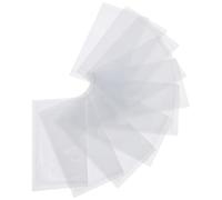 Mikinona Lot de 10 Pochettes Adhésives Transparentes 10x6 Cm en PVC 40 Microns pour Étiquettes, Porte-Cartes Auto-adhésif, pour Organisation en Bibliothèque, Entrepôt et Exposition