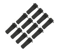Mikinona Lot de 12 Clips D'épaule Solide en Plastique pour Interphone, Supports De Ceinture Polyvalents, Accessoires pour Radio CB, Fixation Pratique, Usage Quotidien, Noir