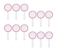 Mikinona Lot de 12 Mini Tableaux Blancs Effaçables 10 X 20 Cm, Tableau de Score Face en KT Rouge, Tableau de Vote Portable pour Événements Sportifs et Jeux