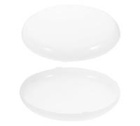 Mikinona Lot de 2 Abat-Jour en Polycarbonate Incurvé Blanc Diffuseurs Lumière Anti-Buée pour Ampoules LED et Classiques Plaques de Diffusion pour Éclairage Plafond Résidentiel et