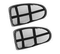 Mikinona Lot de 2 Appuie-têtes pour Siège Auto en Maille Néoprène Respirante Support Cervical, Oreillers Cervicaux Confortables pour Voiture et Bureau, Couleur Noire