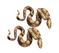 Mikinona Lot De 2 Grands Serpents Artificiels en PVC Marron