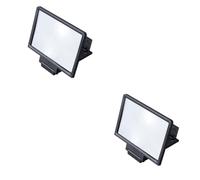 Mikinona Lot de 2 Loupes Décran de Téléphone Portable 3X Amplificateur Universel Décran de Téléphone Portable Lentille de pour La Lecture Support Vidéo