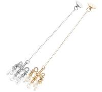 Mikinona Lot de 2 Lustres Miniatures Suspendus Doré et Argenté Lampe de Maison Miniature Décorative en Plastique Accessoire pour Maison de Poupée Décoration Chambre et Jeu Créatif