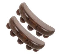 Mikinona Lot De 2 Masseurs De Tête Et De Visage En Bois D'ailes De Poulet, Outil De Massage Gua Sha À 5 Perles En Forme De Croissant, Masseur Facial Confortable
