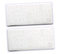 Mikinona Lot De 2 Plaques De Stamping Pour Halloween Autocollants Pour Nail Art