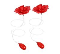 Mikinona Lot de 2 Roses Rouges Artificielles Jaillissant d'eau à Jet d'eau Réaliste pour Farces pour Fêtes 1Er Avril et Halloween Jouets Amusants pour Adultes et Garçon et Filles