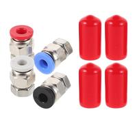 Mikinona Lot de 2 Sets de Connecteurs Pneumatiques Ptfe pour Imprimante 3d, Raccords Droits Pc4-m6 4x2,5mm pour Alimentation Filament, Compatibles Sécheur de Filament et