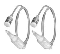 Mikinona Lot de 2 siphons, extracteur d'huile, pompe de transfert, pompe à gaz, pompe à air pour pompe à essence, tuyau d'aspiration d'huile, tuyau d'eau blanche, manivelle manuelle en plastique PP