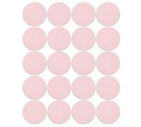 Mikinona Lot de 20 Houppettes à Poudre Compacte en Velours et Coton Doux 60Mm X 7Mm Applicateur Rond Haute Densité pour Maquillage Visage Absorption Sébum Réutilisables et Lavables