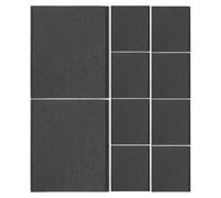 Mikinona Lot de 20 joints d'angle de porte autocollants, étanches et résistants aux intempéries, protégeant les bords des portes de garage, insonorisants et empêchant la poussière,