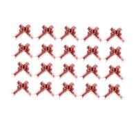Mikinona Lot de 20 Nœuds à Tirer en Tissu Chiffon Rouge Profond Décorations de Boîte à Présents pour Fête d'anniversaire et Saint-Valentin Rubans à Nœud à Tirer pour Emballage Présent