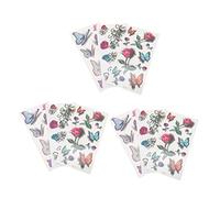 Mikinona Lot De 3 Autocollants Réalistes Multi-usages Temporaires Pour Femmes Et Hommes 9 Feuilles X 3