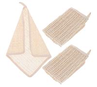 Mikinona Lot de 3 Chiffons Doux en Coton et Ramie Absorbants et Légers Visage Corps, Bain et Usage Familial