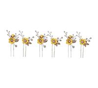 Mikinona Lot De 3 Coiffes De Mariée Épingles À Cheveux En Forme De Fleur Et De Feuille Élégantes Accessoires Pour Cheveux De Mariée Bijoux Pour Cheveux 2 Pièces X 3